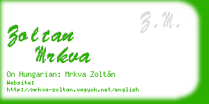 zoltan mrkva business card