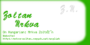 zoltan mrkva business card